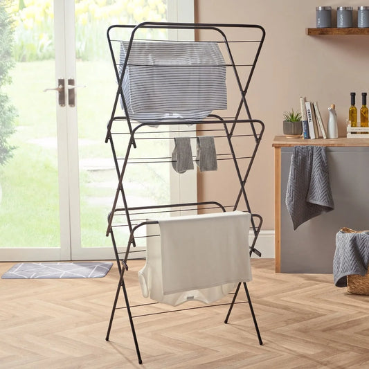 3 Tier Zigzag Shape Cloth Drying Stand (Premium Quality)
