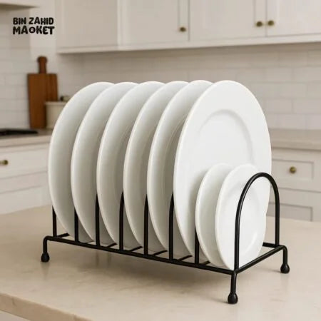 Metal Plate Rack Organizer - Countertop Dish Holder For Kitchen